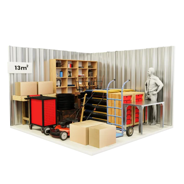 Stort förråd — 13 m²